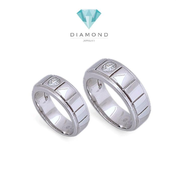 Wedding Ring Solitaire Diamond 18K / Cincin Nikah Solitaire 18K /  Diamond Jewelry 94CBKV5400WPLS - 93CBKV3600WPLS-HT