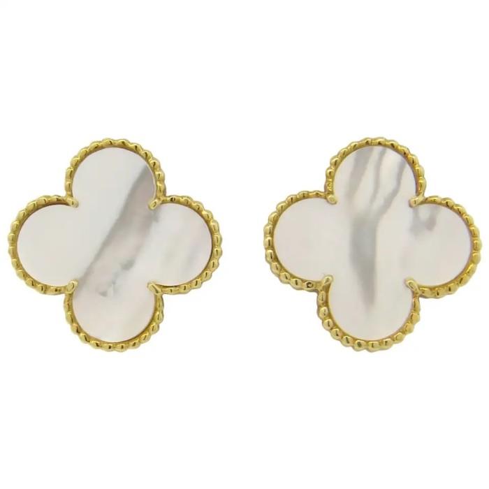 Magic alhambra vca mop earring /pendant 18K gold Diamond Jewelry