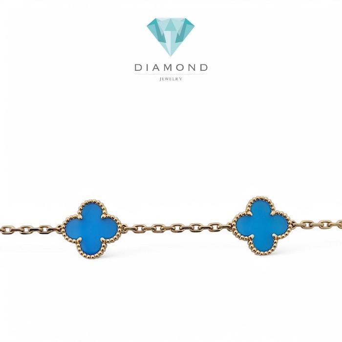 Vintage Alhambra Blue Agate 10Clover 18K / Diamond Jewelry-84KBD160000AB-HT