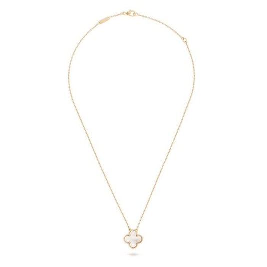 Kalung Vintage Clover MOP 18K Gold Diamond Jewelry-383KBD2000LS-HT