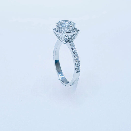 Solitaire Lab Grown Diamond Illusion Setting 18k - Elsy Diamond Jewelry - 231CBL2000LS HT