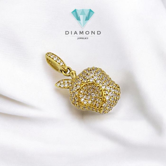 Liontin Mas Sirkon Model Apel 18K-Diamond Jewelry