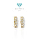 Anting Berlian Hoop zigzag Yellow Gold 18k-Diamond Jewelry