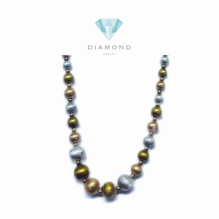 Tricolor Bid Gold Necklace 22K Gold-Diamond Jewelry-1KMS35LSNEWTRICOLOR-HT