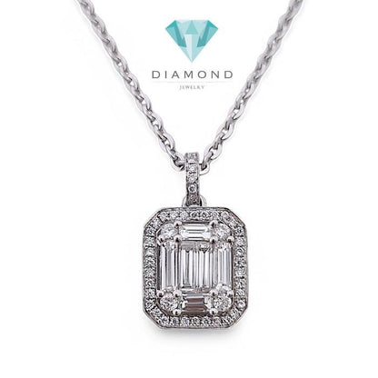 Liontin Magic  solitaire espera Baguette 18K / Diamond Jewelry