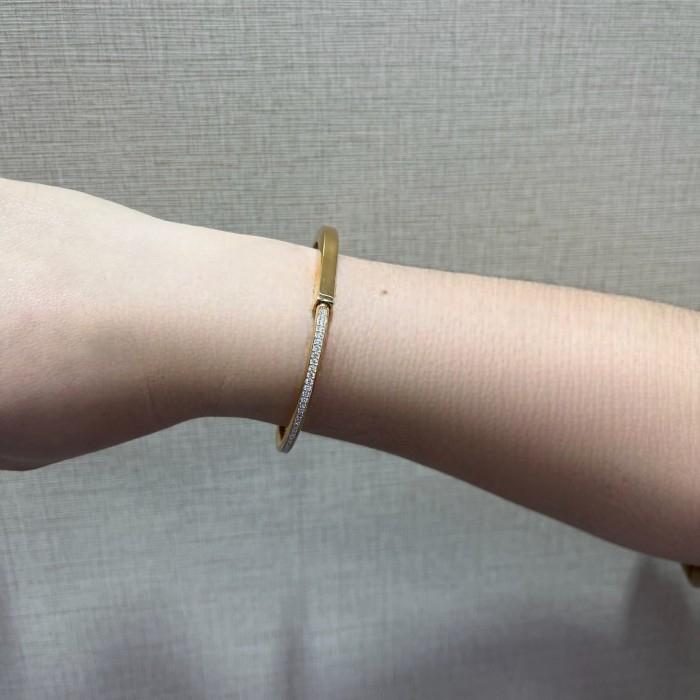 Lock Bangle 18k Gold-Diamond Jewelry MAG