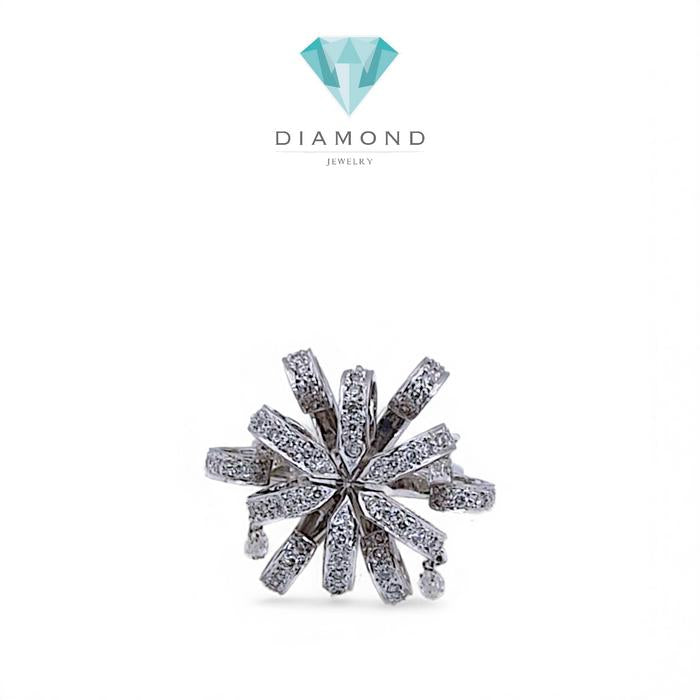 Flower Diamond Ring 18K / Diamond Jewelry