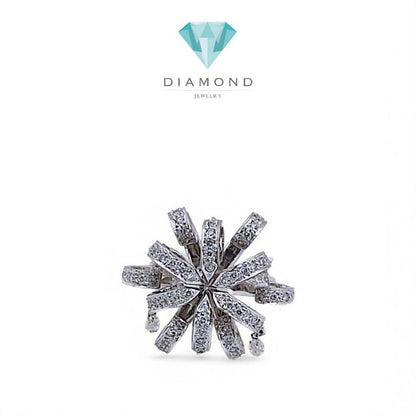Flower Diamond Ring 18K / Diamond Jewelry