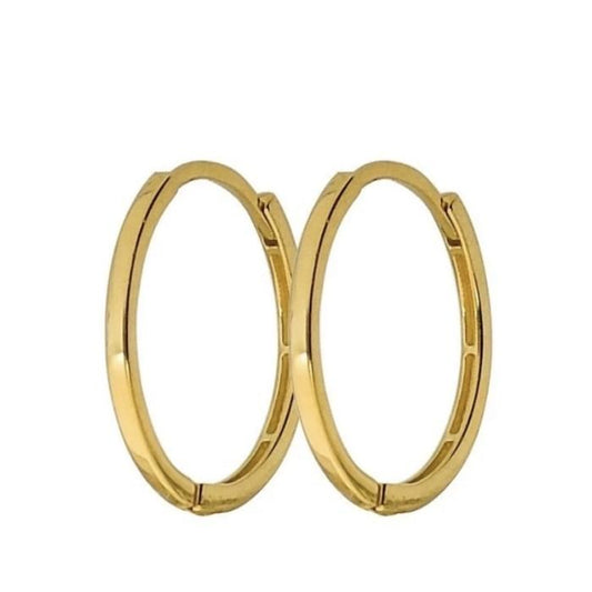 Hoop polos gold earring 16/17k/anting anak emas asli/anting bayi polos/anting emas hoop bulat -Diamond Jewelry