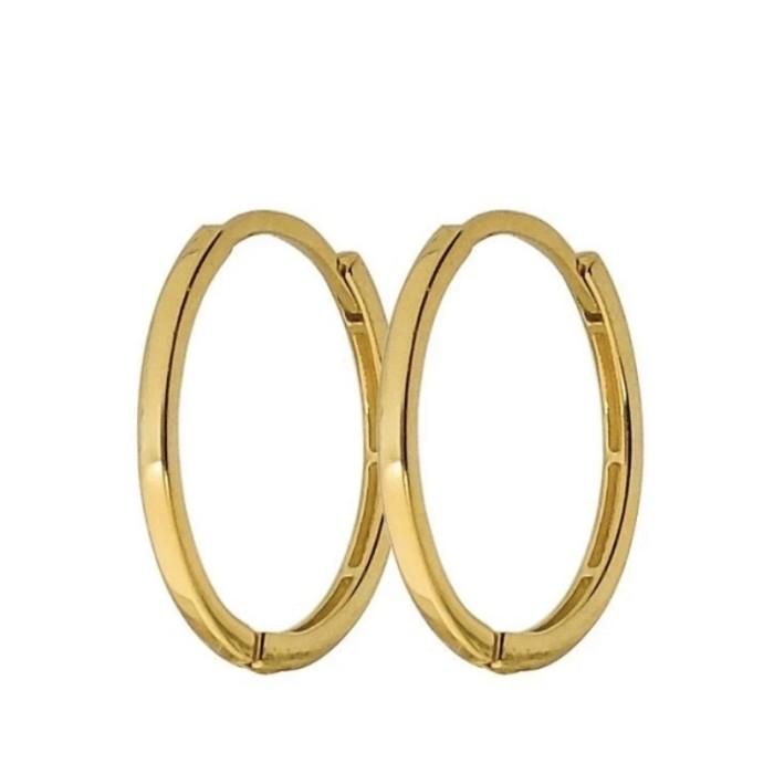 Hoop polos gold earring 16/17k/anting anak emas asli/anting bayi polos/anting emas hoop bulat -Diamond Jewelry