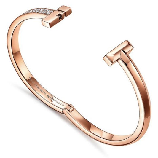 T Hinged Diamond Regular Bangle Diamond Jewelry