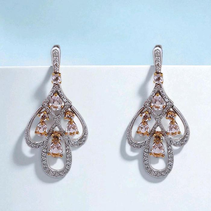 Magonite Diamond Earring 18K / Diamond Jewelry 20ABGT671WP-HT