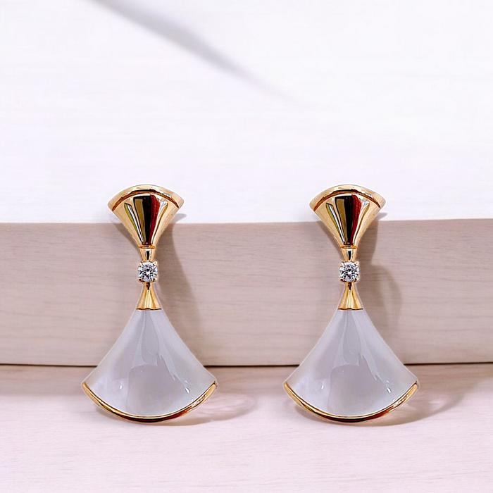 Diva's Pearl Diamond Earring 18K / Diamond Jewelry-370ABD6500RY-(1600/2000HT)