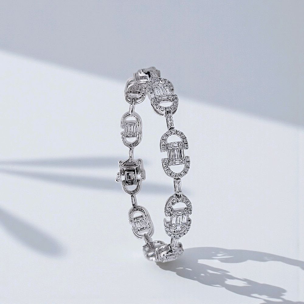 Tennis Double D Diamond Bracelet 18K / Gelang Berlian Tennis Double D 18K / Diamond Jewelry 399GB23100VIONLS-HT