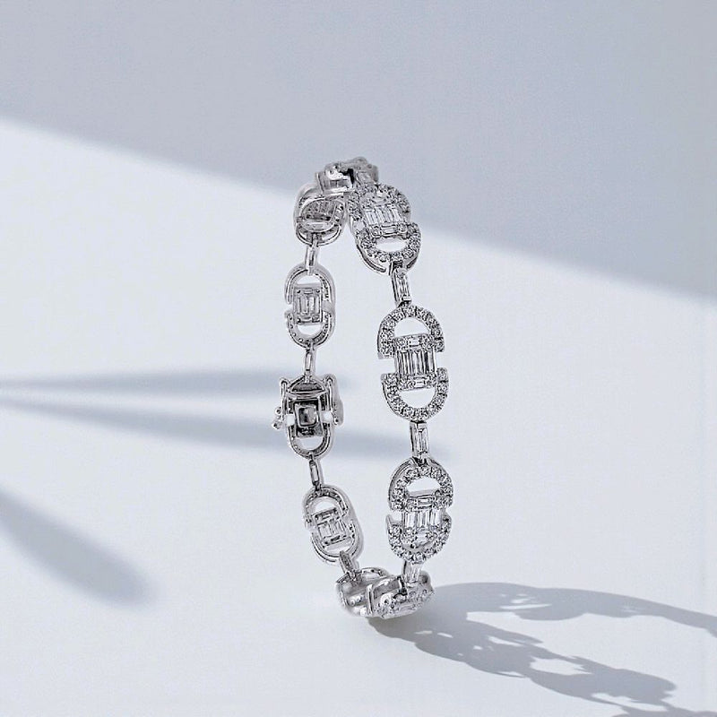 Tennis Double D Diamond Bracelet 18K / Gelang Berlian Tennis Double D 18K / Diamond Jewelry 399GB23100VIONLS-HT