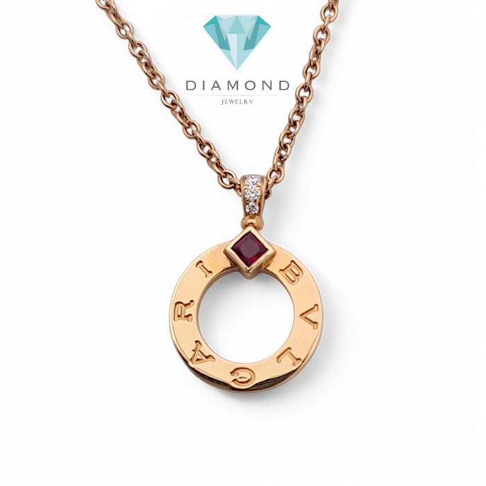 Diamond Necklace 18K / Diamond Jewelry-289KBD12000RY-HT