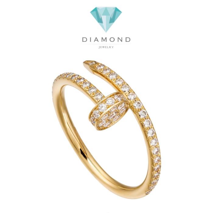 Juste Full Diamond 18K Rose Gold ring/cincin paku berlian-Diamond Jewelry