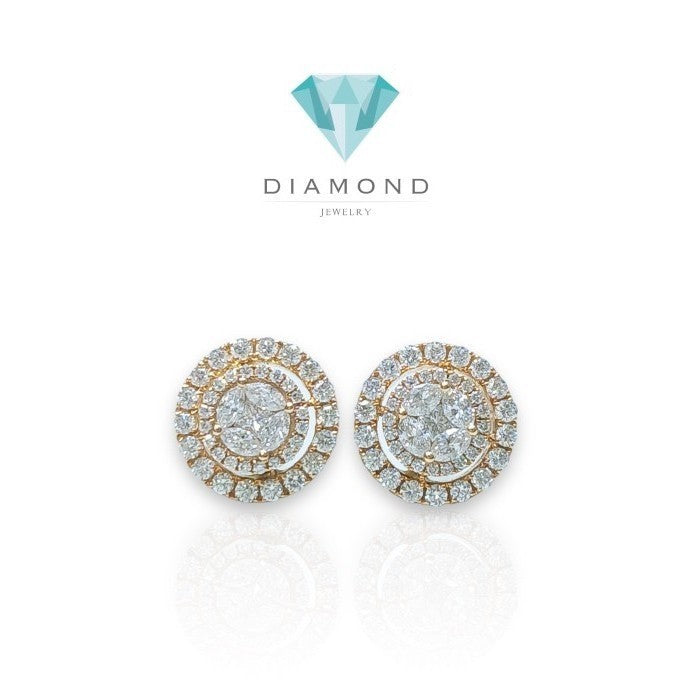 Halo Round Espera diamond earring 18k-Diamons Jewelry