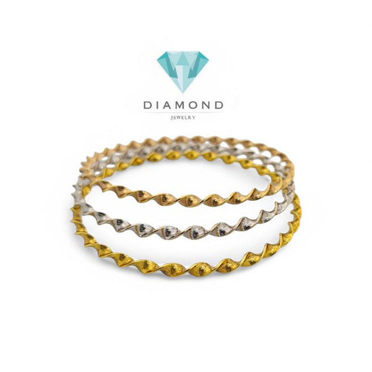 Gelang Mas Keroncong ulir 3 Warna 22K-Diamond Jewelry