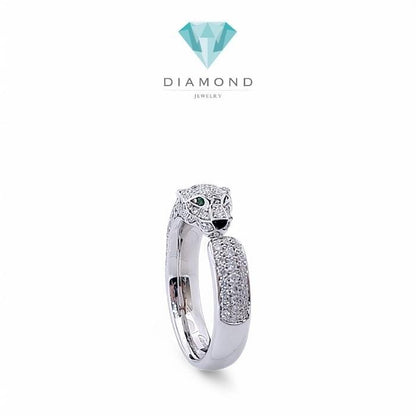 Diamond Ring Panther crt Diamond Ring 18K / Diamond Jewelry-HT Berlian Perhiasan Jewellery Emas-81CBD138000AB-HT