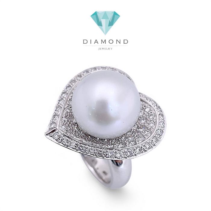 Love Pearl Diamond Ring 18K / Diamond Jewelry