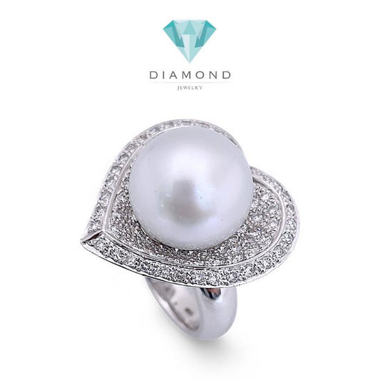 Love Pearl Diamond Ring 18K / Diamond Jewelry