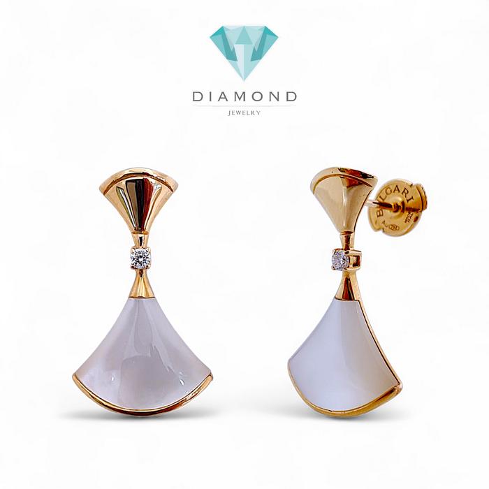 Diva's Pearl Diamond Earring 18K / Diamond Jewelry-370ABD6500RY-(1600/2000HT)