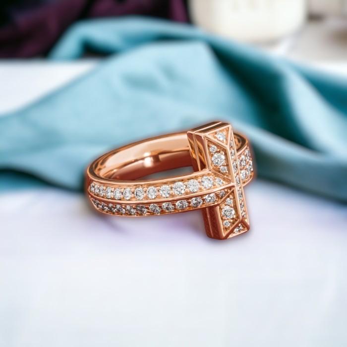 T1 Full diamond bangle with 18 K Rose Gold Diamond Jewelry