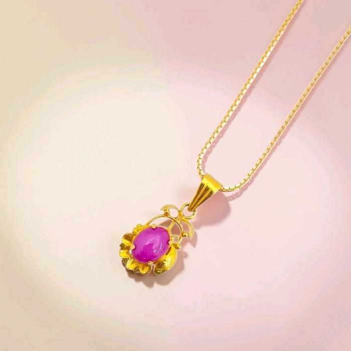 Rylos Star Ruby Pendants 23K / Liontin Bintang Ruby Rylos 23K / Diamond Jewelry / 216LMSWP2