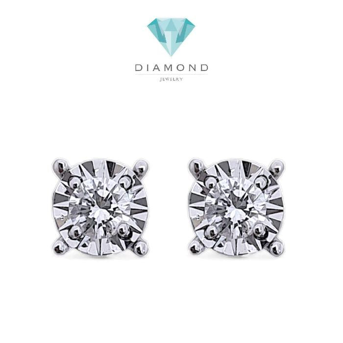 Solitaire Diamond Earring 18K / Anting Berlian Solitaire / Diamond Jewelry 69AB200LSWP-HT