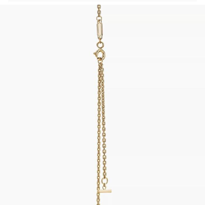 Smile Necklace Medium 18K White/Rose Gold Diamond Jewelry-97KMSSM267RY-HT