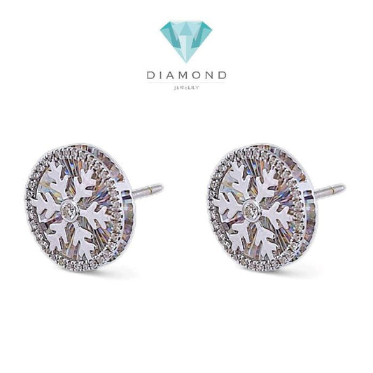 Snow Diamond Rainbow Sparkle Earring 18K / Diamond Jewelry