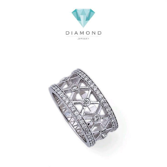 Vintage X Diamond Ring 18K / Diamond Jewelry
