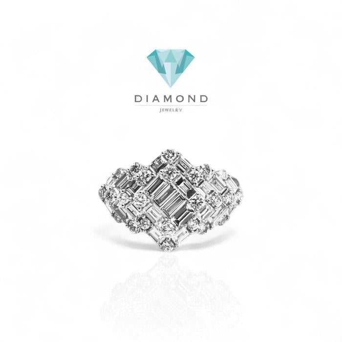 Baguette Diamond Ring/Cincin Berlian Baguette 18K