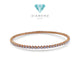 Tennis Listring Yellow Gold And Diamond Bangle 18K / Gelang Berlian Tennis Lurus 18K / Diamond Jewelry 143GB131000AB-HT