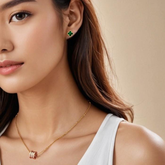 Gold necklace pendant zero /kalung emas polos model zero 18k -bv -Diamond Jewelry