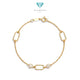Gold Paperclip Bracelet 16K / Gelang Emas Paperclip 16K / Diamond Jewelry / 492GMS156LS