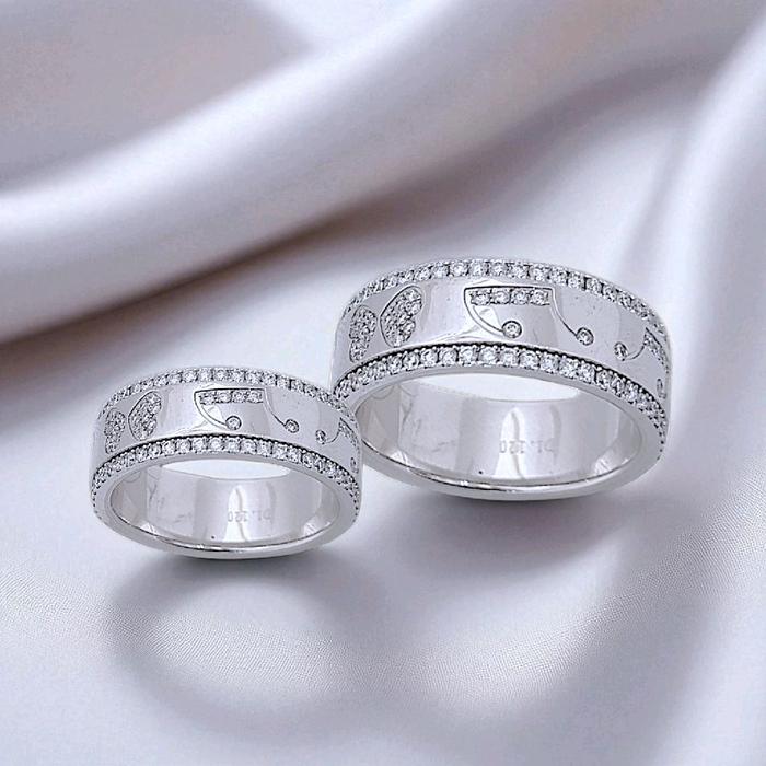 Butterfly Diamond Wedding Ring 18K / Cincin Nikah Kupu-kupu 18K / Diamond Jewelry 79CBGT25700WPLS - 80CBGT20700WPLS-HT