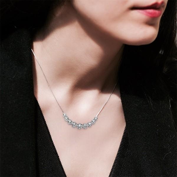 Diamond necklace ninth round 18k-Diamond Jewelry
