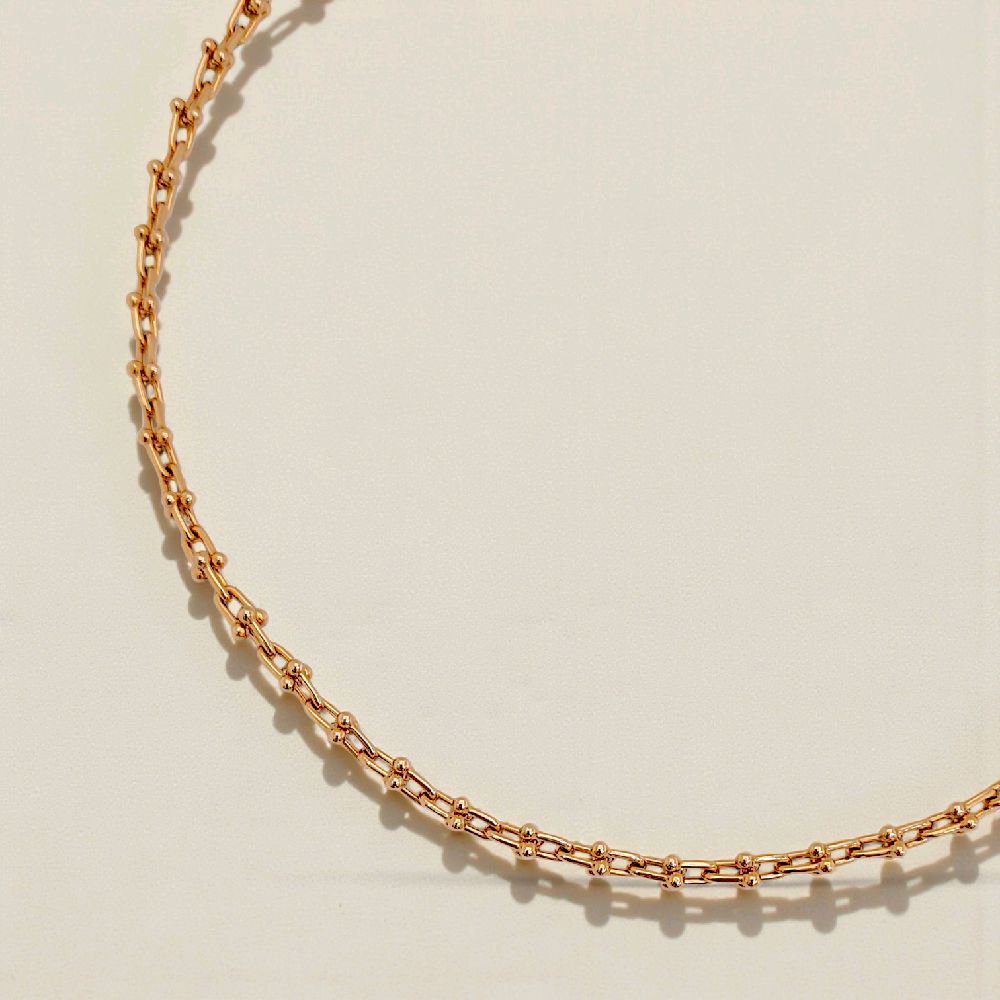 Hardware Small Necklace 18K / Kalung Rantai Kecil 18K / Diamond Jewelry 414KBD2298RY-HT