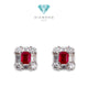 Baguette Ruby Earrings Diamond / Diamond Jewelry