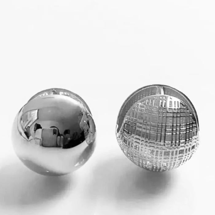 Bola Anting Emas 750K Jepit-Diamond Jewelry-135AMSLS-HT
