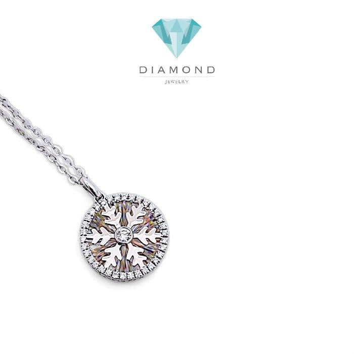 Snow Diamond Rainbow Sparkle Necklace 18K / Diamond Jewelry