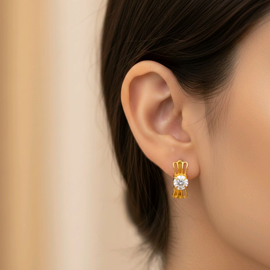 Ribbon Gold Earring 23K / Anting Pita Emas 23K / 313AMSWP2
