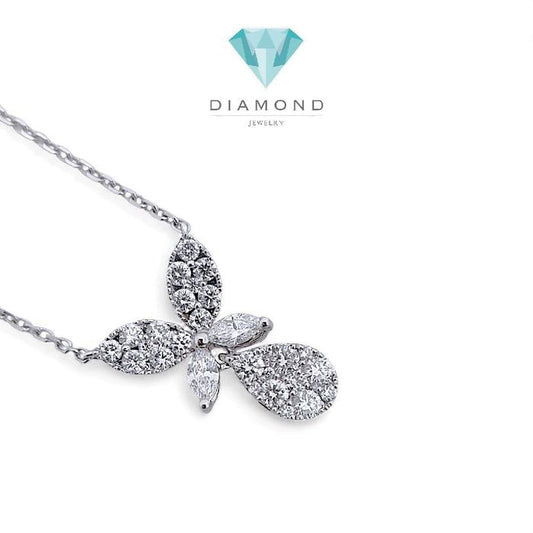 Butterfly Diamond Necklace 18K / Kalung Kupu-kupu Berlian 18K / Diamond Jewelry 395KB30300GTLS-HT