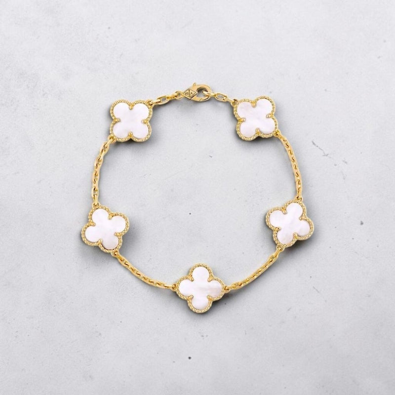 MOP Clover Alhambra Bracelet 18K / Gelang MOP Bunga 18K / Diamond Jewelry / RB1100