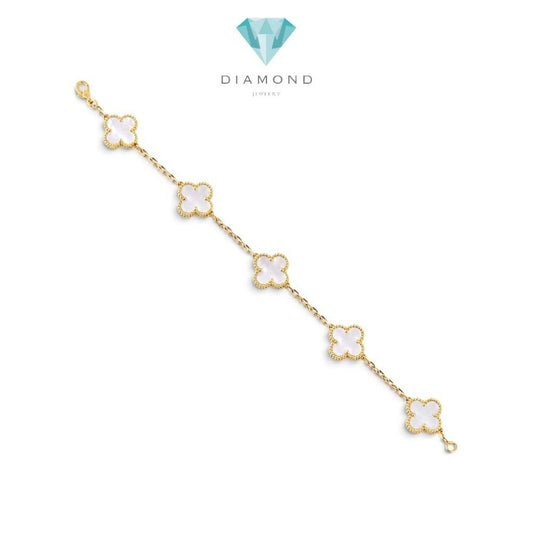 MOP Clover Alhambra Bracelet 18K / Gelang MOP Bunga 18K / Diamond Jewelry / RB1100