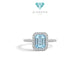 Baguette Aquamarine Diamond Ring 18K /Cincin berlian baguette aquamarine 18K / Diamond Jewelry / GR0053895