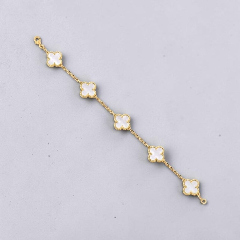 MOP Clover Alhambra Bracelet 18K / Gelang MOP Bunga 18K / Diamond Jewelry / RB1100