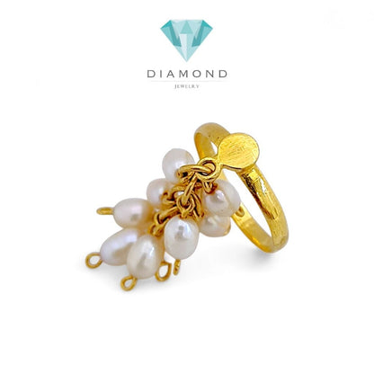 Fruit MOP Gold Ring 23K / Cincin Emas Buah Mutiara 23K / Diamond Jewelry 405CMS404LS